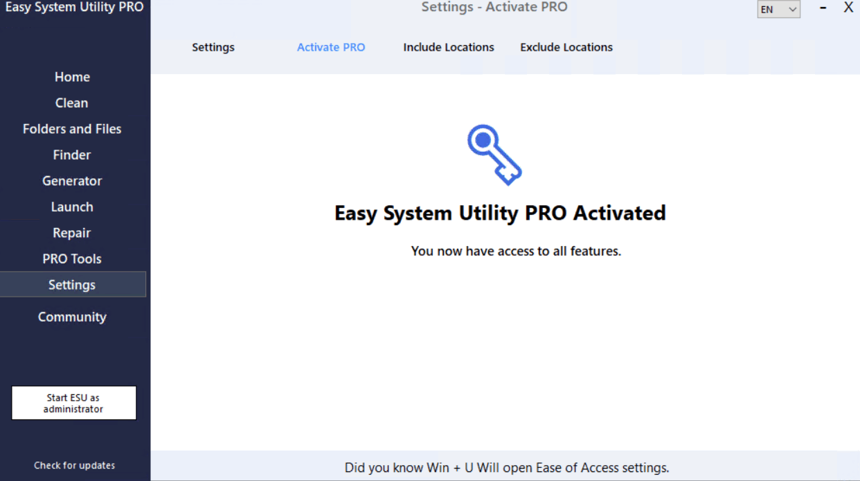 Images · Système Utility Pro 1.1.65