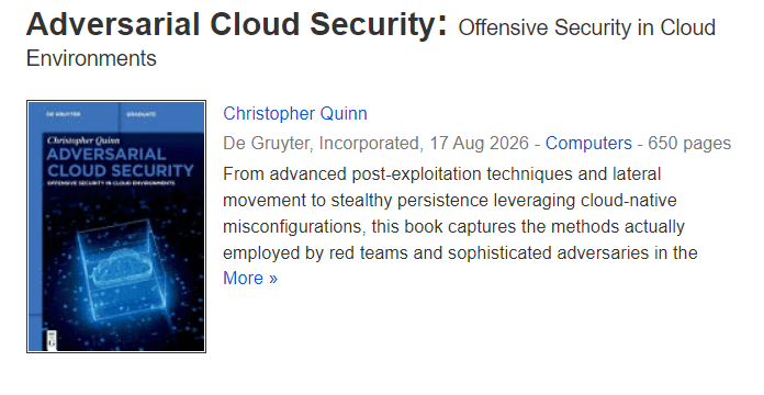 Pictures · DE GRUYTER — Adversarial Cloud Security 2026