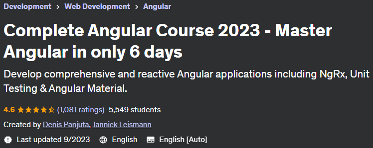 Pictures · Udemy — Complete Angular Course 2023 – Master Angular in only 6 days 2023-8