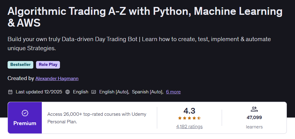 图片 · 算法交易 A-Z 与 Python,机械学习 & AWS 2025-12