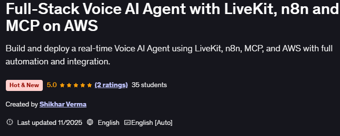 图片 · 全Stack 声音 AI 与LiveKit合作, n8n 和MCP在 AWS 2025-10