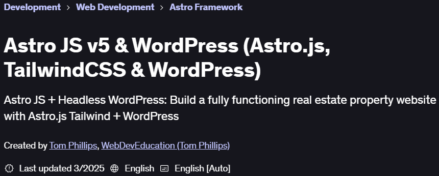 Pictures · Astro JS v5 & WordPress (Astro.js, TailwindCSS & WordPress) 2024-3
