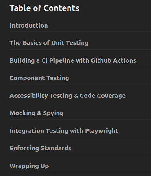 Course topics · Enterprise UI Development: Microfrontends, Testing, & Code Quality 2026-3
