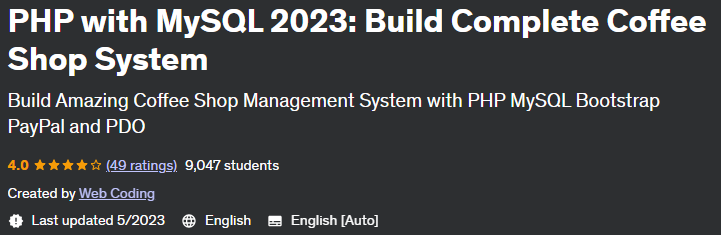 Pictures · PHP with MySQL 2023: Build Complete Coffee Shop System 2023-5