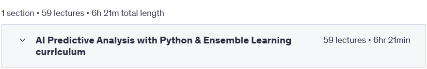 Course topics · AI Predictive Analysis with Python & Ensemble Learning 2024-3