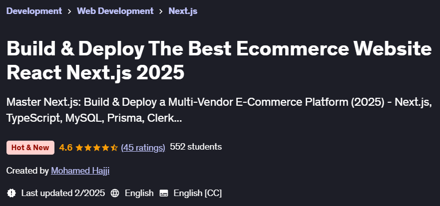 Pictures · Udemy — Build & Deploy The Best Ecommerce Website React Next.js 2025 2025-2