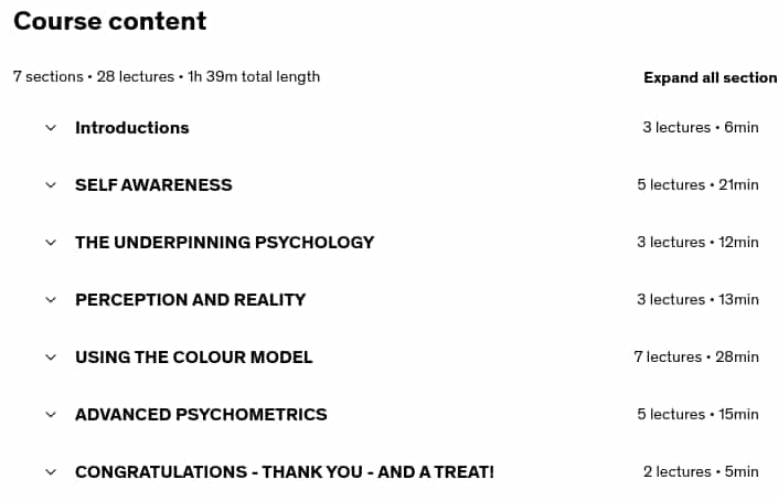 Course topics · People Skills. How people tick & how to read them instantly! 2025-2