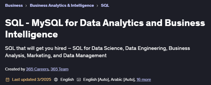 Pictures · SQL – MySQL for Data Analytics and Business Intelligence 2025-3