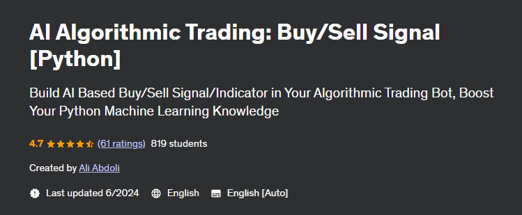 Pictures · Udemy — AI Algorithmic Trading: Buy/Sell Signal [Python] 2023-8