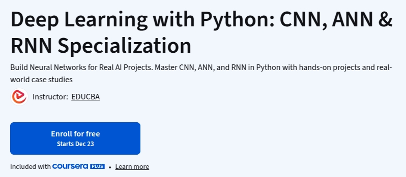 Images · L’apprentissage profond avec Python: CNN, ANN & RNN spécialisation 2025-12