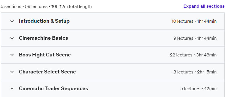 Course topics · Unity Cutscenes: Master Cinematics, Animation and Trailers 2024-10