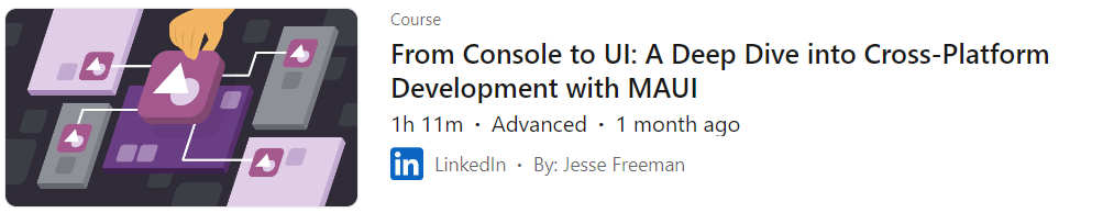 Pictures · LinkedIn — From Console to UI: A Deep Dive into Cross-Platform Development with MAUI 2024-8