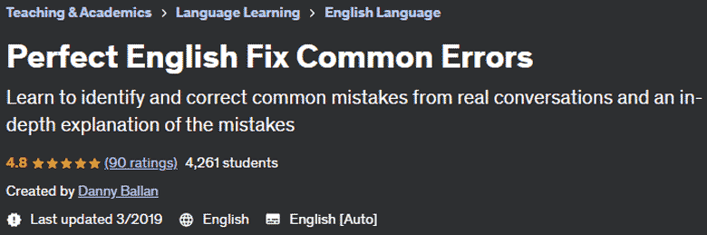 Pictures · Udemy — Perfect English Fix Common Errors 2019-3