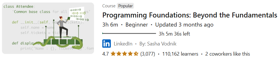 Pictures · LinkedIn — Programming Foundations: Beyond the Fundamentals 2024-11