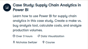 Datacamp — Case Study: Supply Chain Analytics in Power BI 2024-12