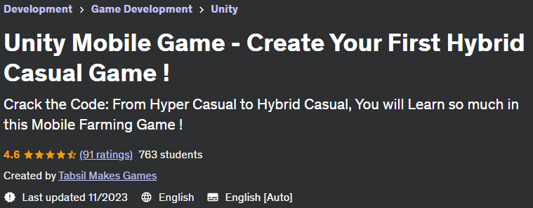 Pictures · Udemy — Unity Mobile Game – Create Your First Hybrid Casual Game ! 2023-11