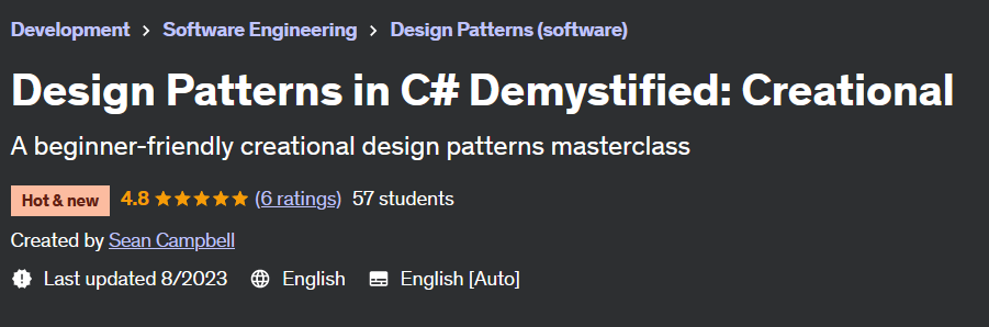 Pictures · Udemy — Design Patterns in C sharp Demystified: Creational 2023-8