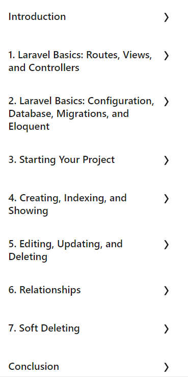 Course topics · Laravel Essential Training 2024-8