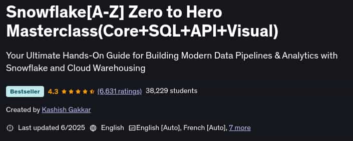 Pictures · Udemy — Snowflake[A-Z] Zero to Hero Masterclass(Core+SQL+API+Visual) 2025-6