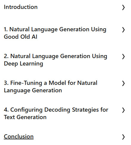 Course topics · Natural Language Generation with Python 2024-1