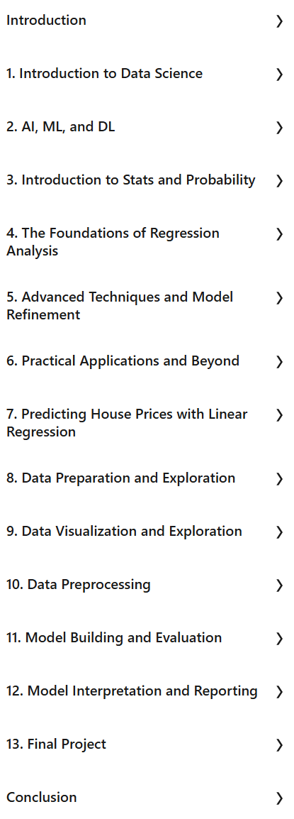 Course topics · LinkedIn — Complete Guide to AI and Data Science for SQL: From Beginner to Advanced 2024-1