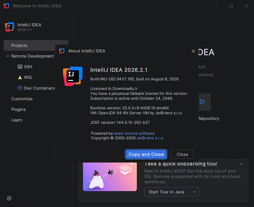이미지 · JetBrains IntelliJ 아이디어 최종 2026.2.1 Windows/Linux/macOS