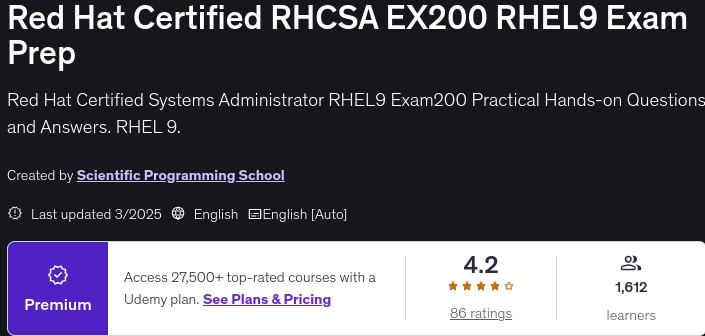 Pictures · Red Hat Certified RHCSA EX200 RHEL9 Exam Prep 2025-3