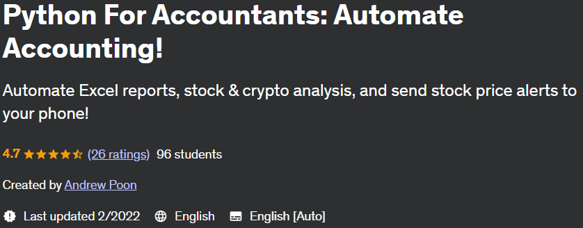 Pictures · Udemy — Python For Accountants: Automate Accounting! 2022-2