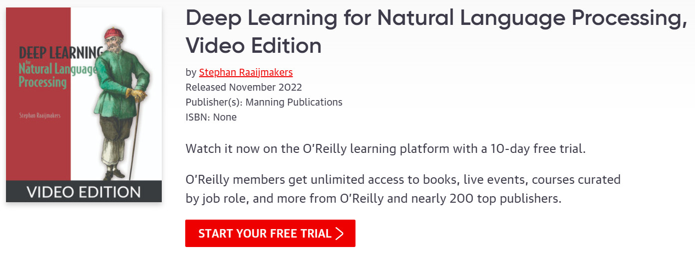Pictures · Oreilly – Deep Learning for Natural Language Processing, Video Edition 2022-10