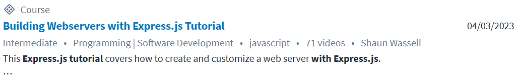 Pictures · CBTNuggets — Building Webservers with Express.js Tutorial 2023-4