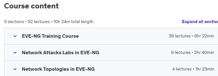 Course topics · EVE-NG Training Course to Build Virtual Labs 2021-12