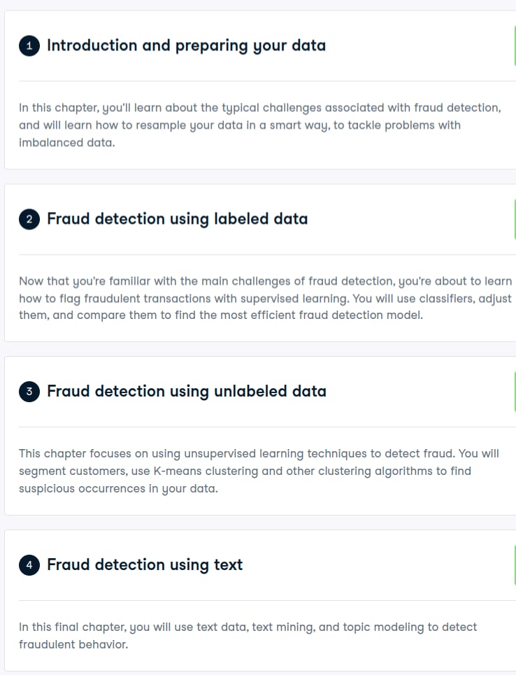 Course topics · Fraud Detection in Python 2024-12