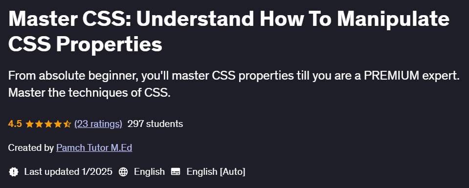 Pictures · Master CSS: Understand How To Manipulate CSS Properties 2025-1