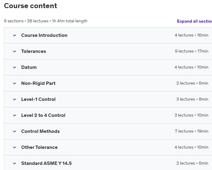 Course topics · Basics of GD & T (Geometric Dimensioning and Tolerancing) 2023-10