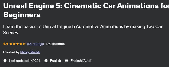 Pictures · Unreal Engine 5: Cinematic Car Animations for Beginners 2024-1