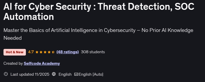 الصور · AI أمن الإنترنت: الكشف عن التهديدات، أمن SOC 2025-10