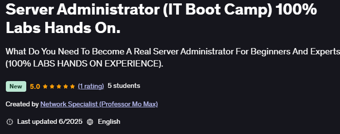 الصور · مدير الخادم (IT Boot Camp) 100% اليدين في المختبر. 2025-6