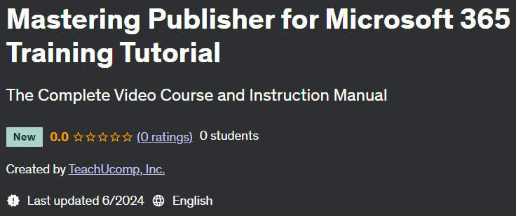 Pictures · Mastering Publisher for Microsoft 365 Training Tutorial 2024-6