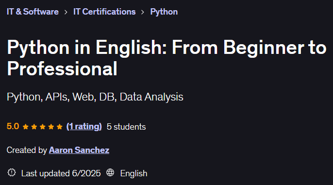 Images · Python En anglais : du débutant au professionnel 2025-6