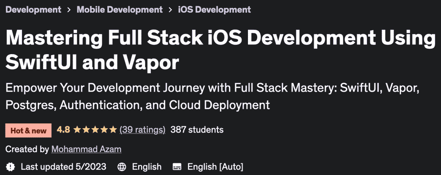 Pictures · Udemy — Mastering Full Stack iOS Development Using SwiftUI and Vapor 2023-5
