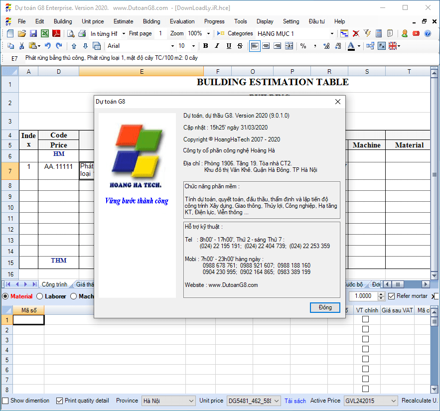 Pictures · Dự toán G8 Enterprise 2020 v9.0.1.0
