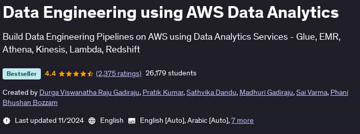 Pictures · Data Engineering Master Class using AWS Analytics Services 2024-11