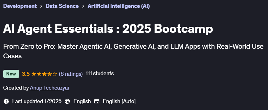 Pictures · Udemy — AI Agent Essentials : 2025 Bootcamp 2025-1