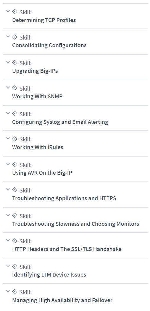 Course topics · CBTNuggets — BIG-IP LTM Specialist: Maintain and Troubleshoot EXAM 301B Online Training 2024-5