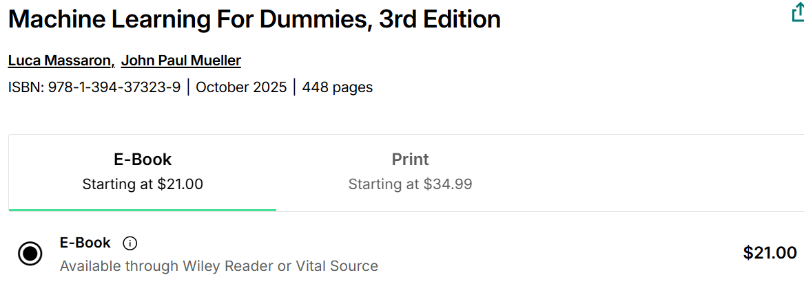 تصاویر · Wiley – Machine Learning For Dummies، 3rd Edition 2025