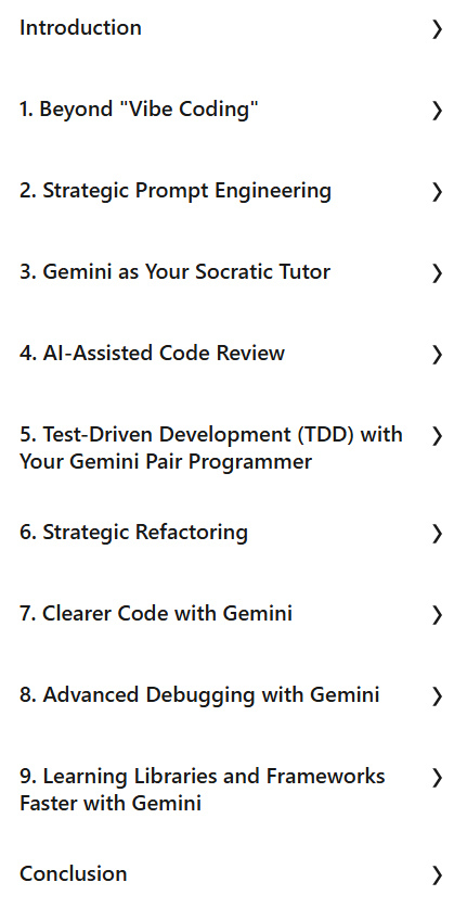 موضوعات الدورة · Beyond Vibe Coding with Google Gemini: تصبح مطورًا متعمدًا 2025-9