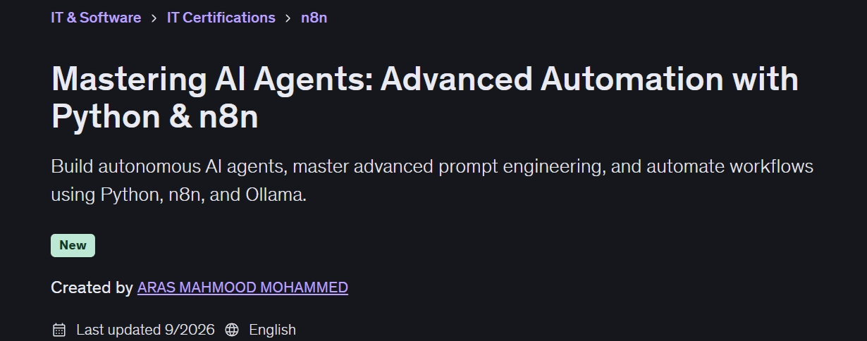 Images · Maîtrise AI Agents: Automatisation avancée avec Python et n8n 2026-9