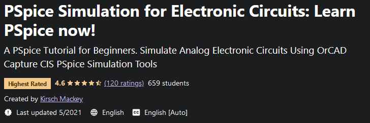 Pictures · Udemy — PSpice Simulation for Electronic Circuits: Learn PSpice now! 2021-5
