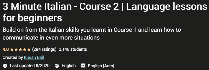 Pictures · Udemy — 3 Minute Italian – Course 1-8 | Language lessons for beginners 2023-3