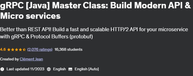 Pictures · Udemy — gRPC [Java] Master Class: Build Modern API & Micro services 2022-8